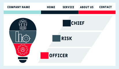 CRO - Chief Risk Officer acronym. business concept background.  vector illustration concept with keywords and icons. lettering illustration with icons for web banner, flyer, landing 