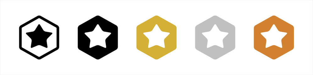 Stars quality, achievement symbol, vector illustration.