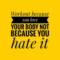 Fitness motivation quote poster. Gym inspirational banner with text.