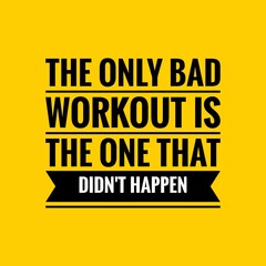Fitness motivation quote poster. Gym inspirational banner with text.
