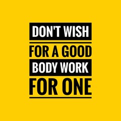 Fitness motivation quote poster. Gym inspirational banner with text.