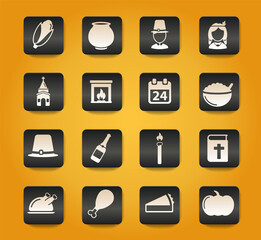 Thanksgiving simply icons