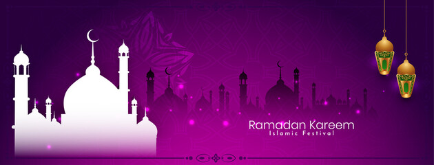 Religious Ramadan Kareem islamic festival banner design