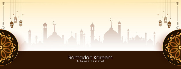 Ramadan Kareem islamic festival celebration cultural banner