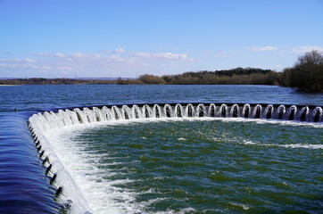 Dam wall at the Lippesee near Paderborn
