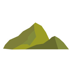 Mountain vector illustration in flat color design