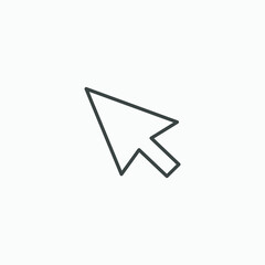 click, arrow, select, mouse, cursor, pointer icon vector isolated