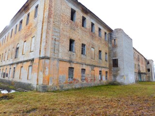 Fototapeta na wymiar Abandoned military barracks