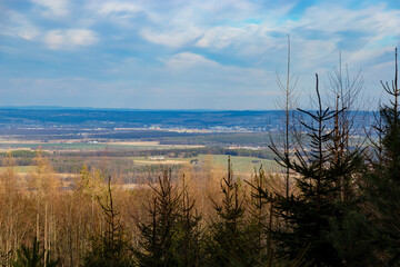 Countryside landscape in South Czechia. Early spring.
