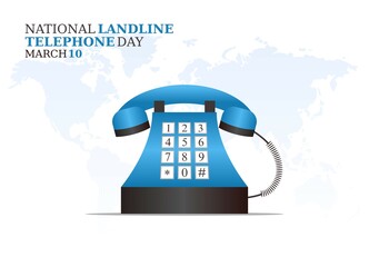 vector graphic of national landline telephone day good for national landline telephone day celebration. flat design. flyer design.flat illustration.