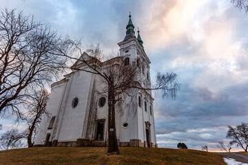 Church of Jan Nepomucky near Telc town. Czechia