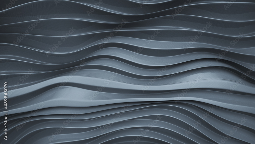 Poster dark gray background with smooth lines 3d render