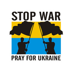 save ukraine vector illustration - peace world dont war