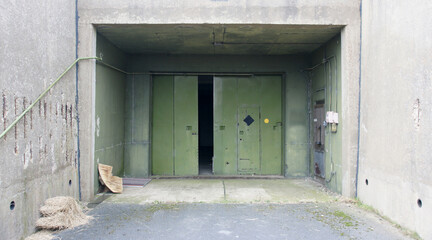 cold war nuclear weapons bunker, military air base, RAF Waddington, Lincolnshire UK