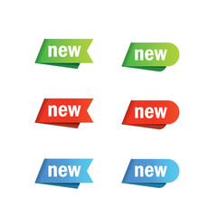 Three different color(green, red, blue) labels: New.