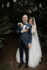 Wedding day, bride and groom