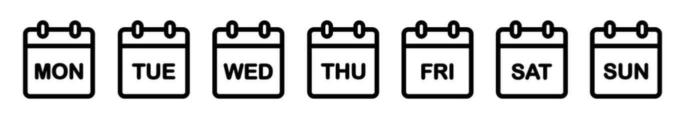 Weekday Icon Set