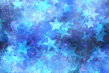 背景素材_水彩テクスチャキラキラ_青