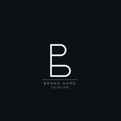 Minimalist Letter B logo icon design.
