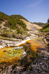 Canyon of the mountain river in Albania