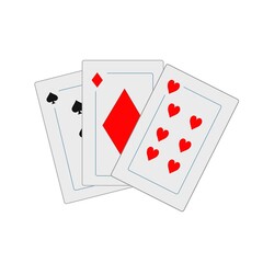 Playing cards drawn in vector