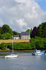 Brittany; France - may 16 2021 : a beautiful cruise between Benodet and Quimper
