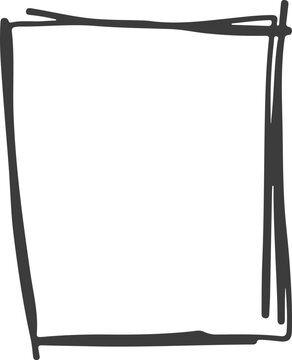 hand-drawn black square frame clip art preview