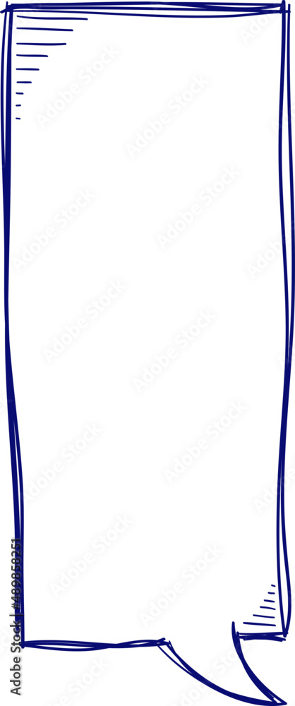 Poster message bubble doodle. simple sketch dialog or chat message. speech bubble notebook drawings.