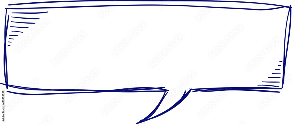 Aufkleber message bubble doodle. simple sketch dialog or chat message. speech bubble notebook drawings.