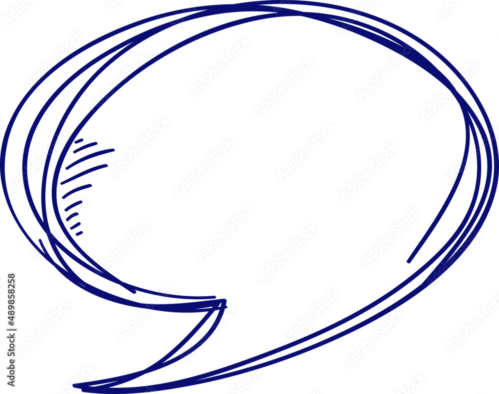 Aufkleber message bubble doodle. simple sketch dialog or chat message. speech bubble notebook drawings.