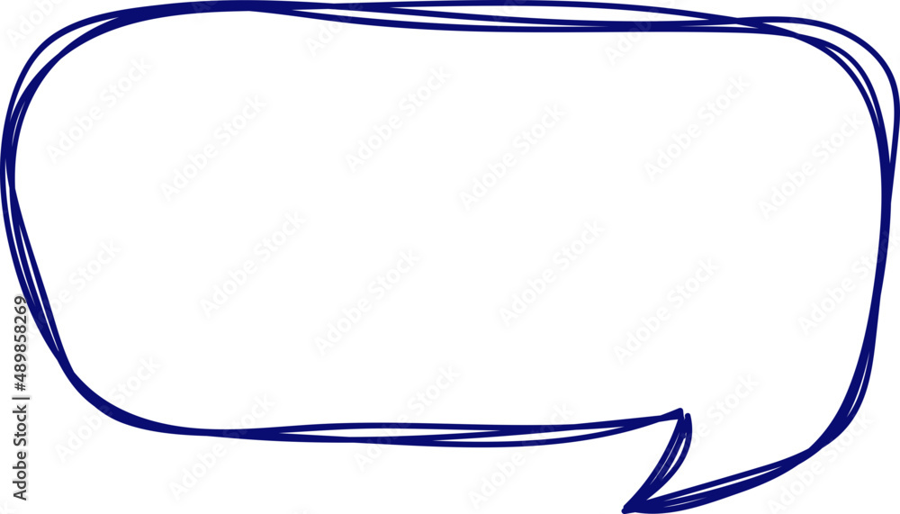 Poster message bubble doodle. simple sketch dialog or chat message. speech bubble notebook drawings.