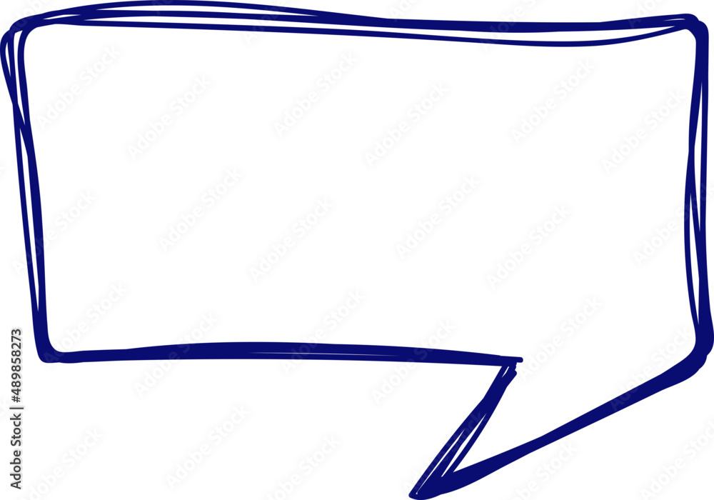 Poster message bubble doodle. simple sketch dialog or chat message. speech bubble notebook drawings.