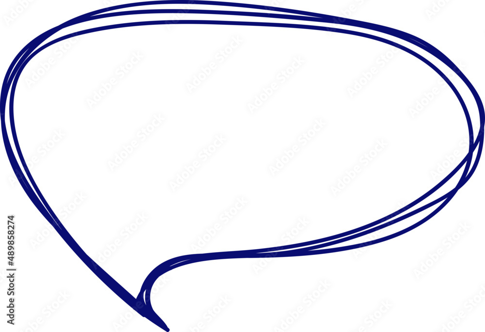 Poster message bubble doodle. simple sketch dialog or chat message. speech bubble notebook drawings.
