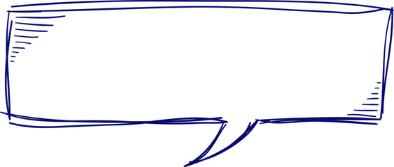 Message bubble doodle. Simple sketch dialog or chat message. Speech bubble notebook drawings. - 489858252