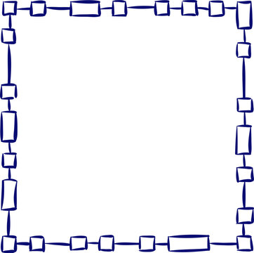 Doodle ornament frame. Pen scribble. Hand drawn effect sketch. Pen line frame.