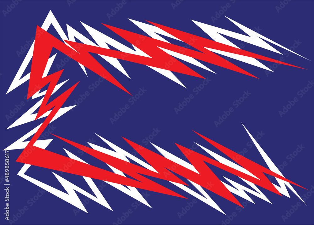 Poster abstract background with spikes and zigzag line pattern and some copy space area