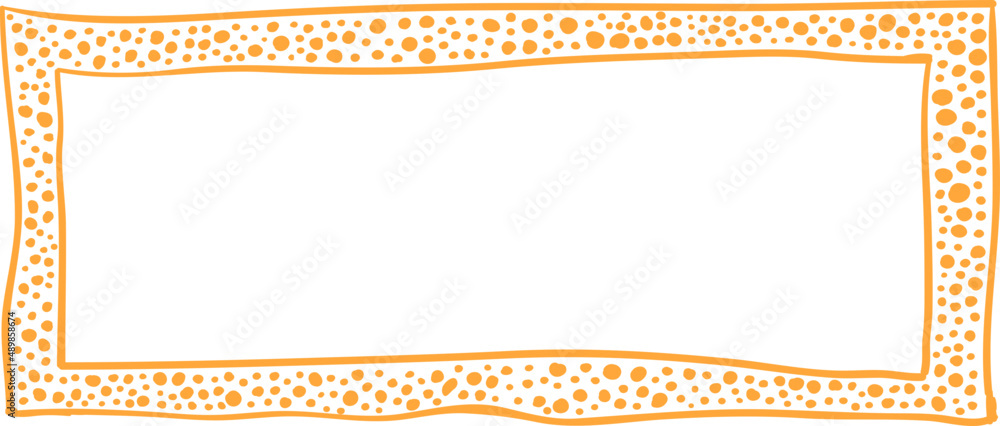 Poster doodle frame colorful. simple pencil sketch. sketch curve border.