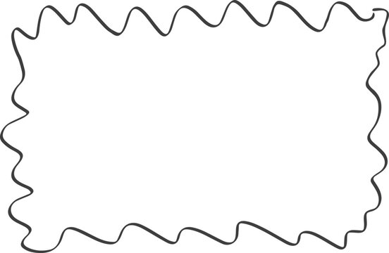 Frame doodle. Simple pencil doodle. Pencil effect abstract border.