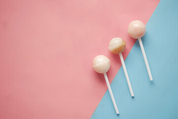 close up of lollipop candy on table 