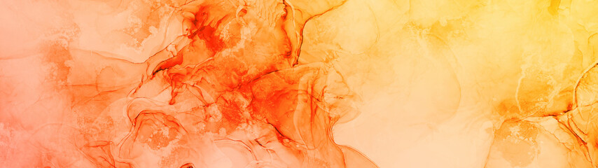 Inspiring Mixture Of Paints Alcohol Ink Love Orange with Orange Red Colors Abstract Background Luxury Concept For Print And Wallpaper © Honorata B