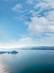 Aerial photography of Hangzhou Qiandao Lake landscape painting