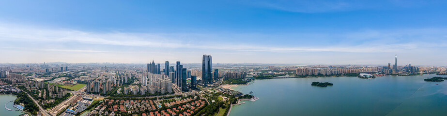 aerial photography of suzhou city in china