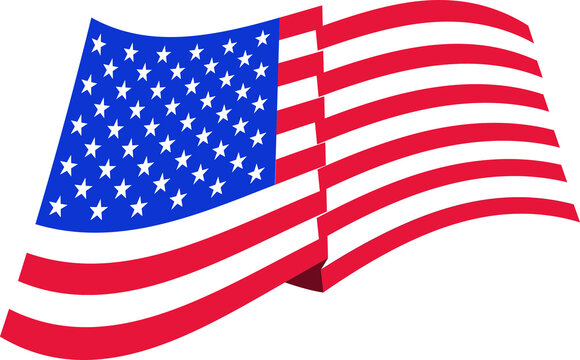 Red American  flag  - USA Flag. Patriotic Flag. 