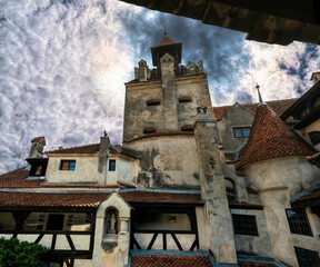 Bran Castle. Vampire Residence of Dracula in the forests of Romania	