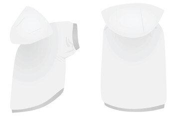 White dog dress. vector illustration