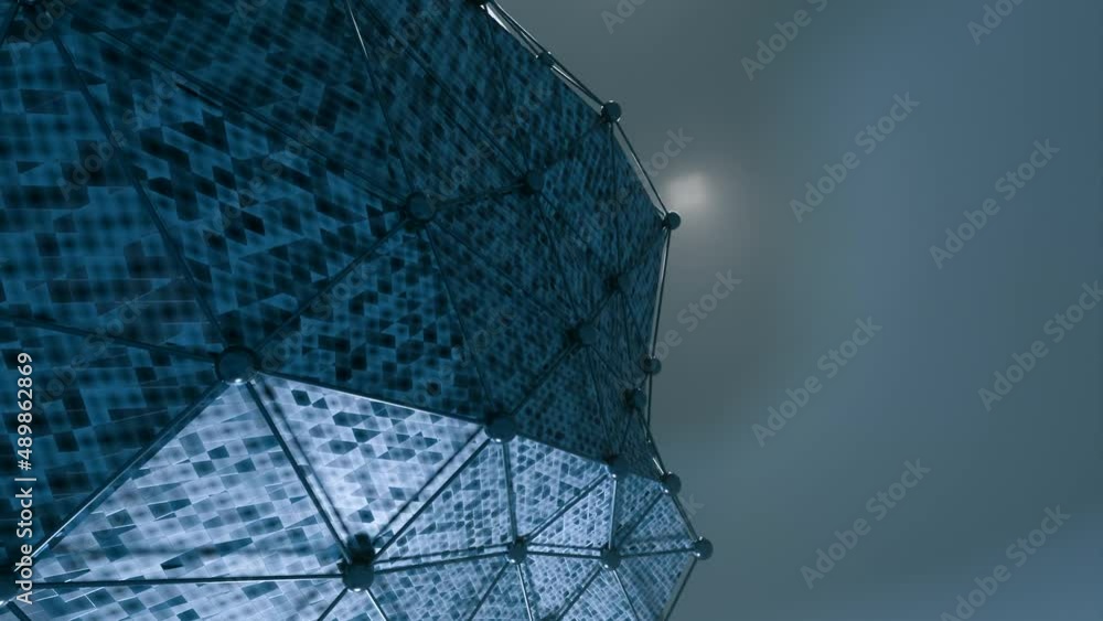Poster blue background. design. a beautiful abstraction in a three-d format that moves like a rhombus that 