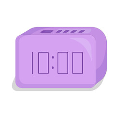 pink digital clock set to ten o'clock