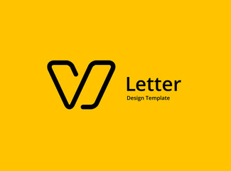 Letter V logo icon design template elements