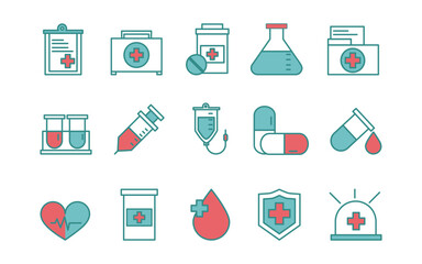 Set Of Medical And Health Care Icon