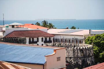 Zanzibar City, Tanzania - January 02,2019: View on architecture of Stone town Zanzibar, Tanzania.